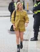 Mollie King Leggy at BBC Radio Studios in London