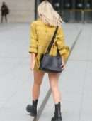Mollie King Leggy at BBC Radio Studios in London