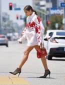 Olivia Culpo Leggy, Out for Brunch in Hollywood