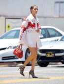 Olivia Culpo Leggy, Out for Brunch in Hollywood