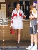 Olivia Culpo Leggy, Out for Brunch in Hollywood