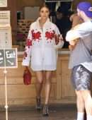 Olivia Culpo Leggy, Out for Brunch in Hollywood