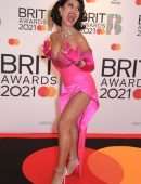 Raye Leggy and Cleavage at The BRIT Awards 2021 Arrivals, The O2 Arena