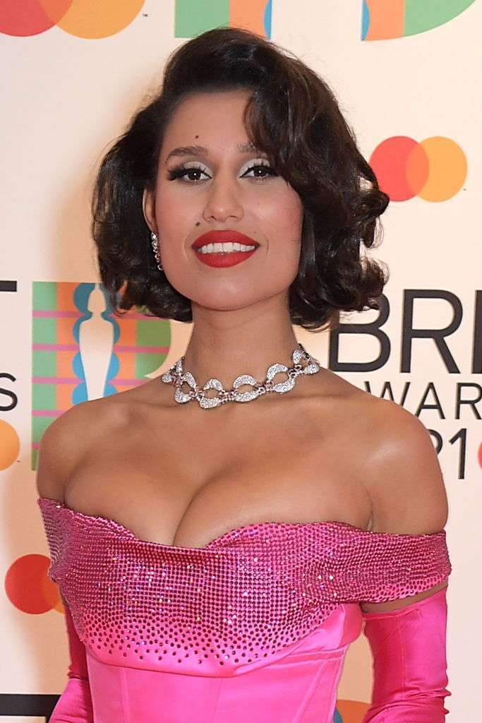 Raye Leggy and Cleavage at The BRIT Awards 2021 Arrivals, The O2 Arena