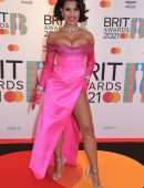 Raye Leggy and Cleavage at The BRIT Awards 2021 Arrivals, The O2 Arena