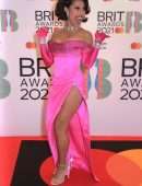 Raye Leggy and Cleavage at The BRIT Awards 2021 Arrivals, The O2 Arena