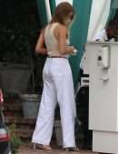 Rosie Huntington-Whiteley at San Vicente Bungalows in West Hollywood