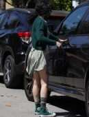 Rumer Willis in Skirt, Returning from Reforma Pilates in West Hollywood