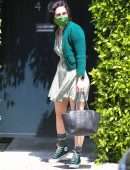 Rumer Willis in Skirt, Returning from Reforma Pilates in West Hollywood