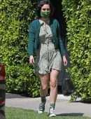 Rumer Willis in Skirt, Returning from Reforma Pilates in West Hollywood
