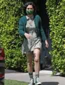 Rumer Willis in Skirt, Returning from Reforma Pilates in West Hollywood