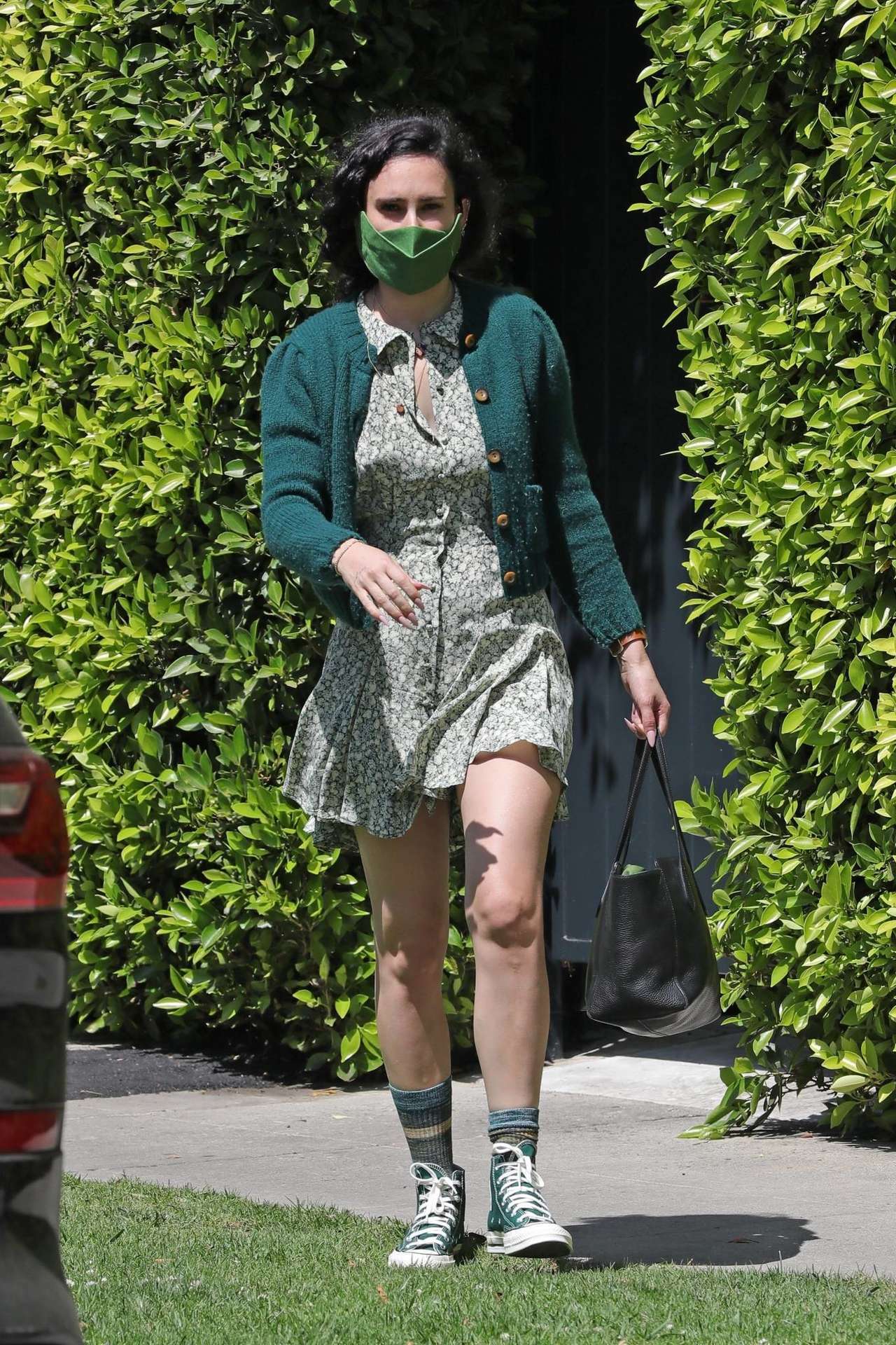 Rumer Willis in Skirt, Returning from Reforma Pilates in West Hollywood