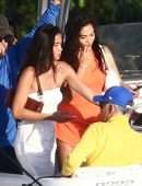 Sara Sampaio, Lais Ribero, Shanina Shaik and Jasmine Tookes at a Yacht Party in Miami Beach