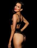 Sarah Stephens Photoshoot in Black Lingerie