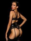 Sarah Stephens Photoshoot in Black Lingerie
