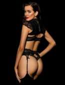 Sarah Stephens Photoshoot in Black Lingerie