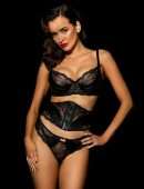 Sarah Stephens Photoshoot in Black Lingerie