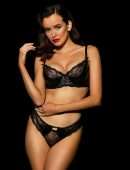 Sarah Stephens Photoshoot in Black Lingerie