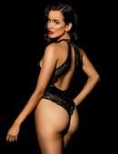 Sarah Stephens Photoshoot in Black Lingerie