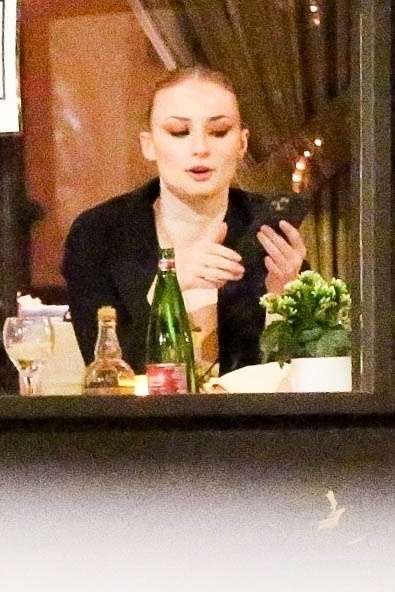 Sophie Turner Cleavage at Il Pastaio in Beverly Hills