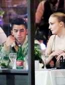 Sophie Turner Cleavage at Il Pastaio in Beverly Hills