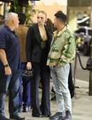 Sophie Turner Cleavage at Il Pastaio in Beverly Hills