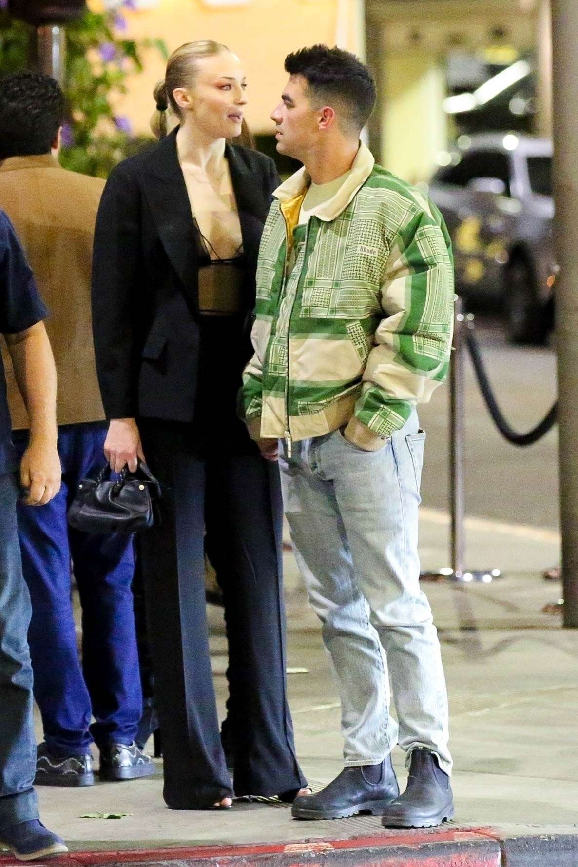 Sophie Turner Cleavage at Il Pastaio in Beverly Hills