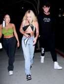 Tana Mongeau Cleavage in a Skimpy Top at BOA Steakhouse in West Hollywood