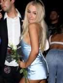 Tana Mongeau Leggy in a Short Dress at Hyde in Hollywood