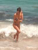 Tao Wickrath Booty in Thong Bikini at a Beach in Miami