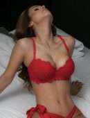 Yanet Garcia Photoshoot in a Red Lingerie