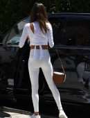 Alessandra Ambrosio Outside Gym in Beverly Hills