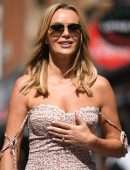 Amanda Holden Leggy at Global Radio in London