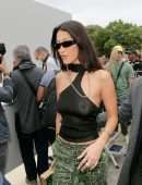 Bella Hadid in a See-Through Top at Dior x Travis Scott Fashion Show in Paris