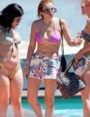 Bella Thorne Cleavage in Bikini Top in Lake Como