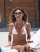Chantel Jeffries Cleavage in Bikini at the Beach in Miami Beach