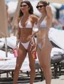 Chantel Jeffries Cleavage in Bikini at the Beach in Miami Beach