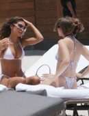 Chantel Jeffries Cleavage in Bikini at the Beach in Miami Beach