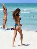 Chantel Jeffries Booty in Green Bikini on the Beach in Miami