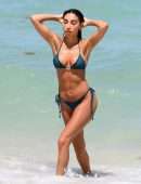 Chantel Jeffries Booty in Green Bikini on the Beach in Miami