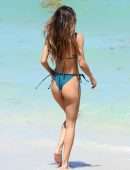 Chantel Jeffries Booty in Green Bikini on the Beach in Miami