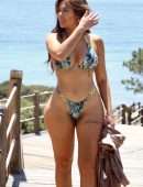 Chloe Ferry Booty in Tiny Snakeskin Thong Bikini in Portugal