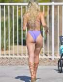Courtney Stodden in a Small Bikini at a Pool in Palm Springs