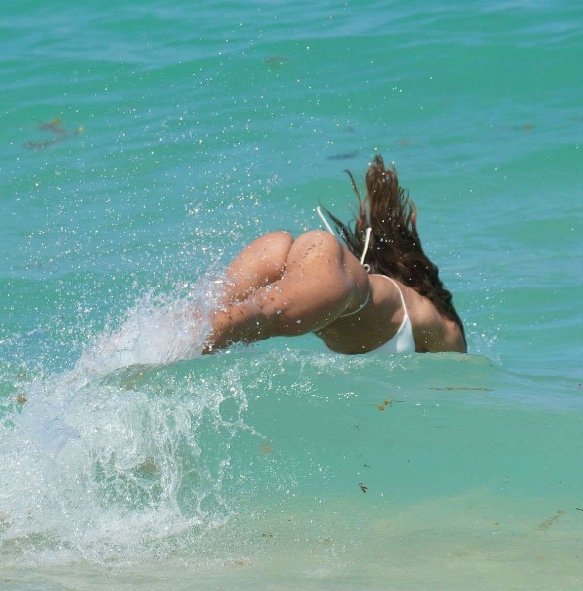 Deborah St Pierre Booty in Bikini at Beach in Miami