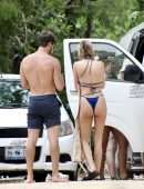 Delilah Belle Hamlin Booty in a Thong Bikini in Tulum