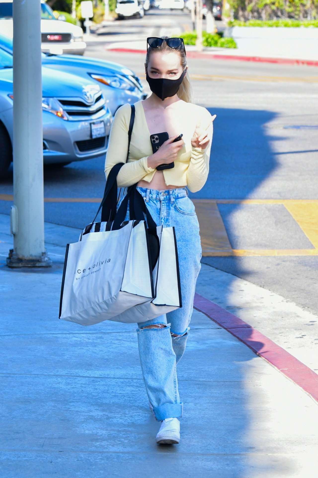 Dove Cameron Shopping at Alice and Olivia in West Hollywood