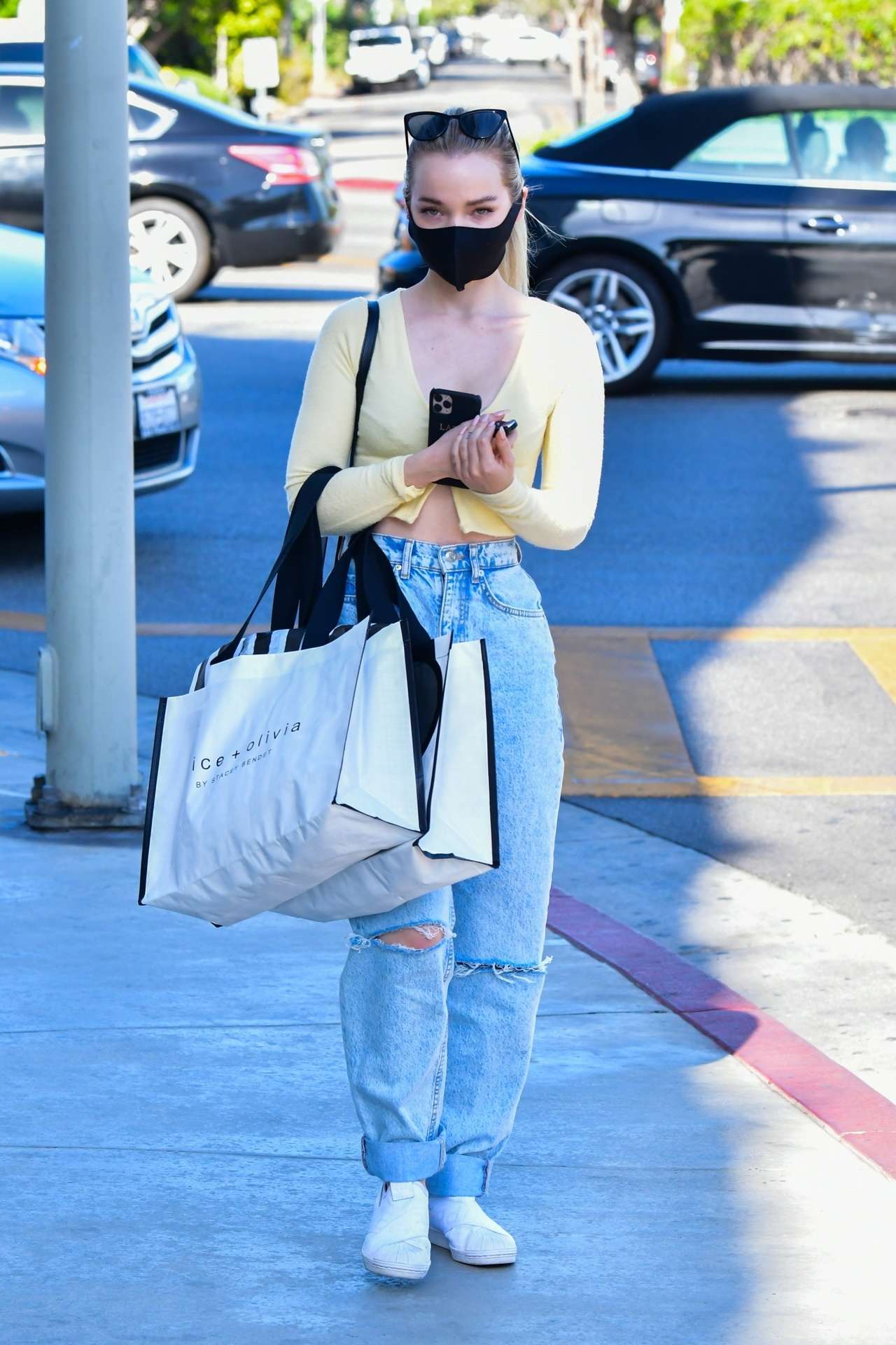 Dove Cameron Shopping at Alice and Olivia in West Hollywood