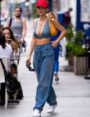 Emily Ratajkowski Braless in Denims, Out in New York