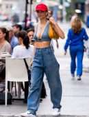Emily Ratajkowski Braless in Denims, Out in New York
