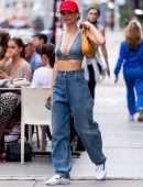 Emily Ratajkowski Braless in Denims, Out in New York